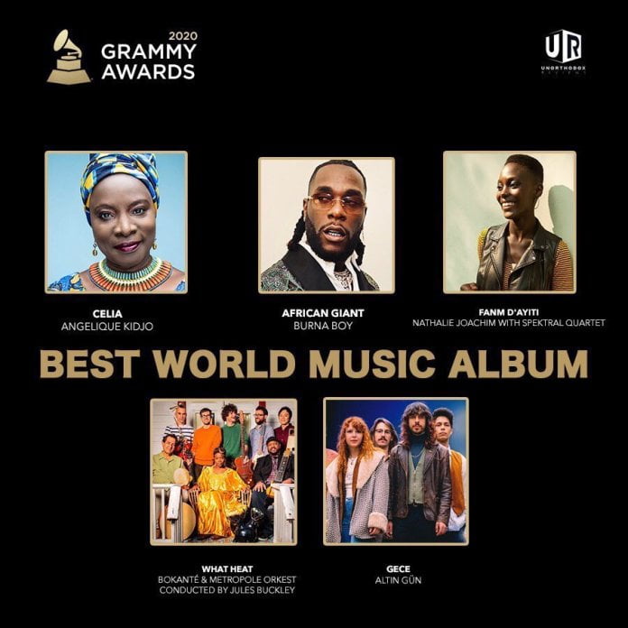 Angelique Kidjo Dedicates Her 2020 Grammy Award To Burna Boy - NaijaOlofofo