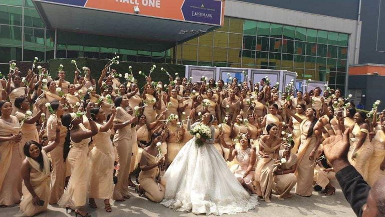 Sandra Ikeji Shuts Down Lagos With 200 Bridesmaids (SEE Photos)