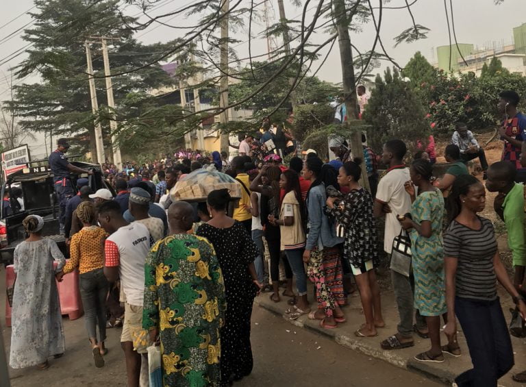 JAMB Candidates Storm NIMC Lagos Office (Photo)