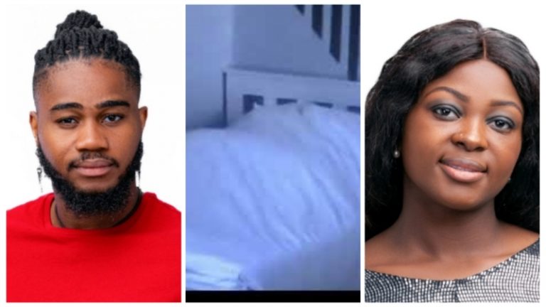 BBNaija Lockdown: Ka3Na And Praise Caught On Camera Sleeping With Themselves (Watch Full Video)