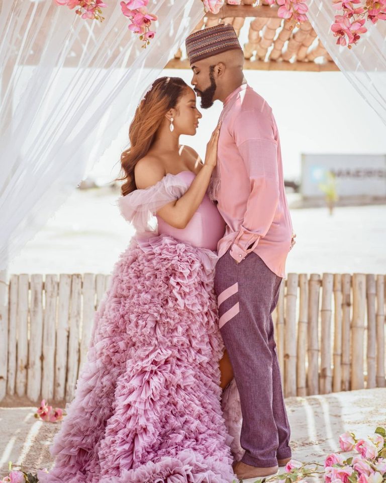 Here’s Your First Look at Banky W & Adesua Etomi-Wellington’s Baby Boy Zaiah