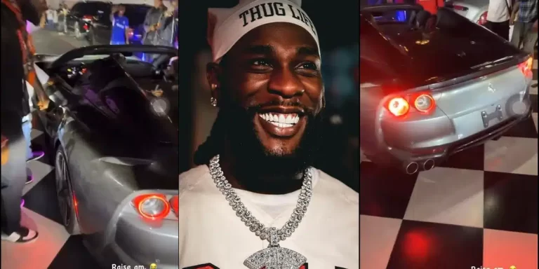 Burna Boy Flaunts Newly Acquired $700k Ferrari 812 GTS